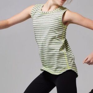 Ivivva Lululemon Athletica Girl’s Size 14 Striped Curved Hem Tank Top